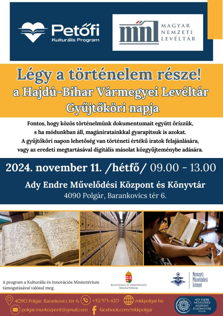 A Hajdú-Bihar Vármegyei Levéltár Gyűjtőköri Napja