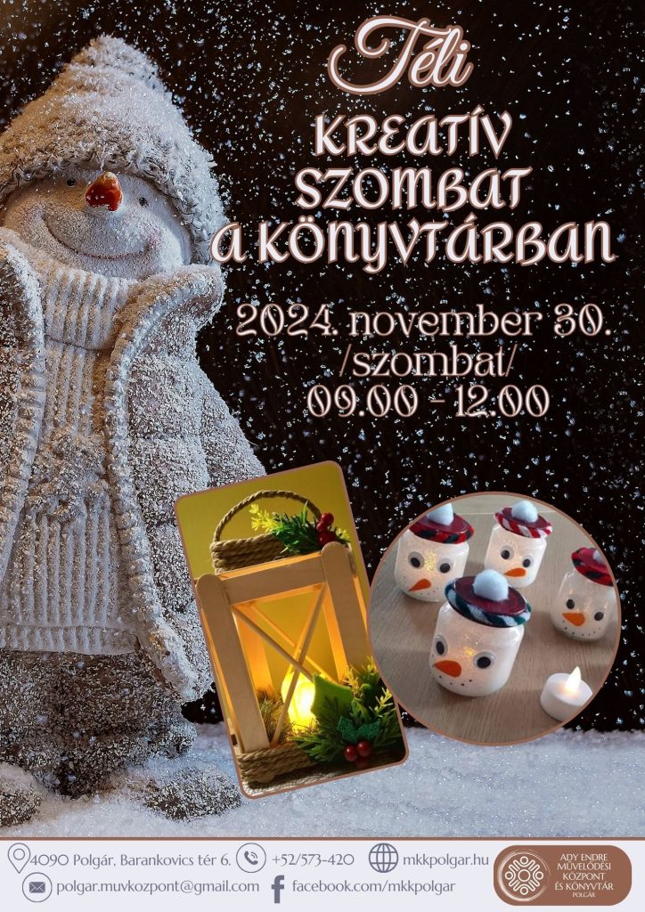 Téli kreatív szombat a könyvtárban