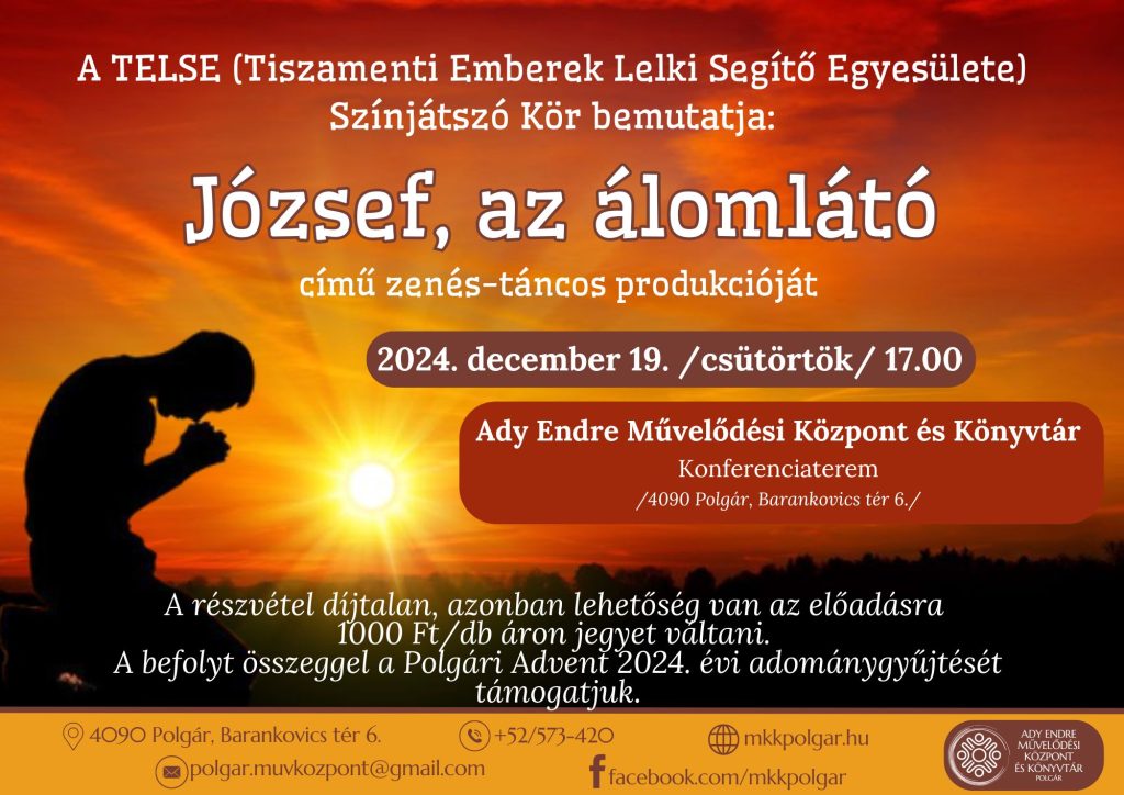 TELSE Színjátszókör: József, az álomlátó című zenés-táncos produkciója