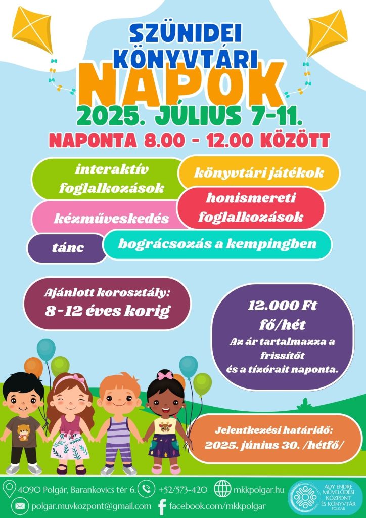 Szünidei Könyvtári Napok
