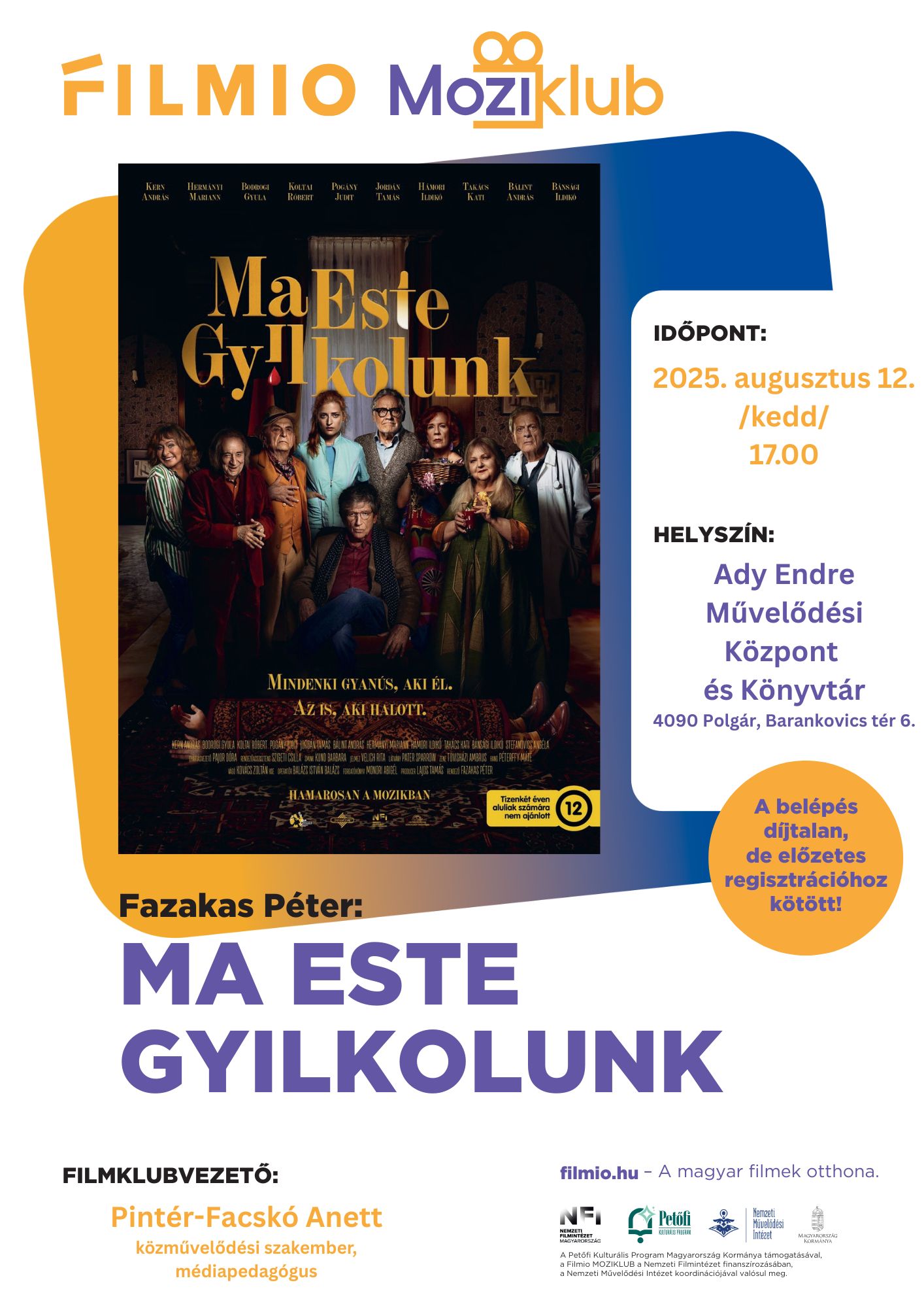 Polgári Filmioklub-Fazekas Péter: Ma este gyilkolunk